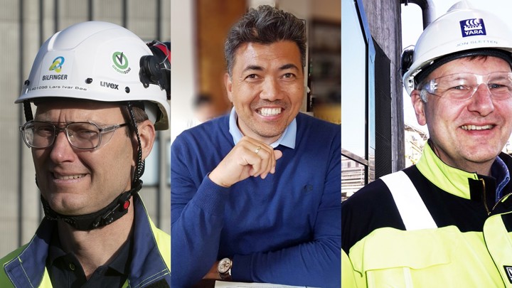 portrait of three persons