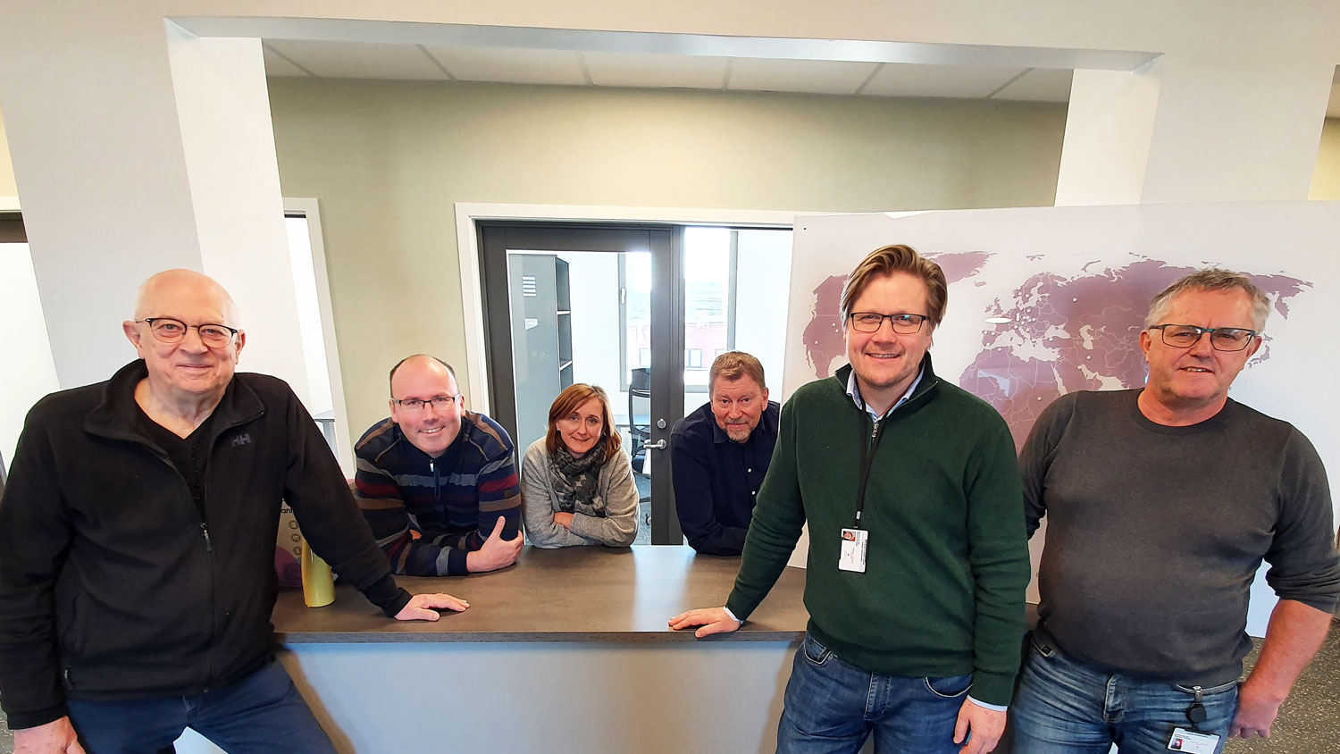 The Strukturas team of six persons in new office facilities at Herøya